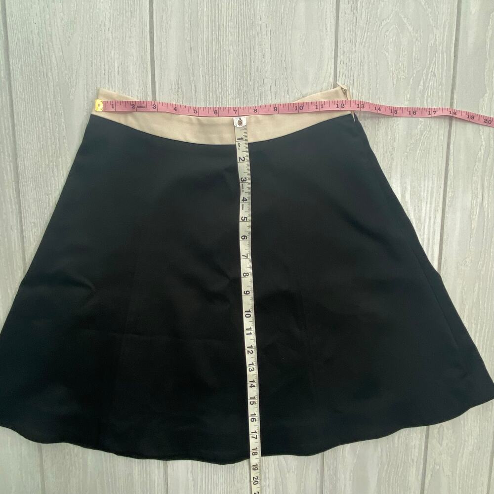 Lisa Perry Black & Cream Wool Blend A Line Skirt Size 2 NEW - Picture 5 of 8